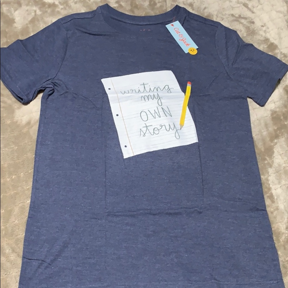 🔥Cat & Jack boys navy blue graphic tee